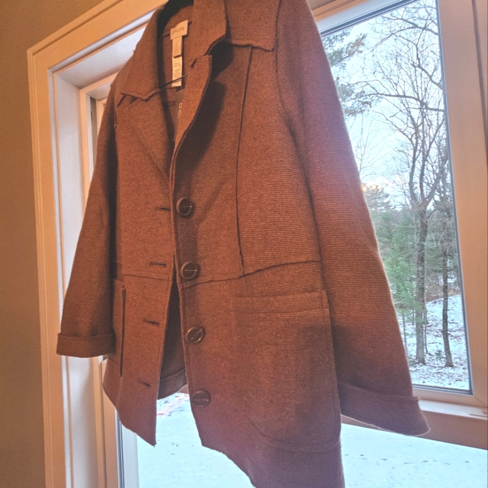 Chicos tan  wool blend blazer. New with tags.